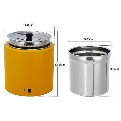 Commercial-Grade Soup Warmer, Iron Buffet Soup Warmer with Detachable Stainless Steel Inner Pot