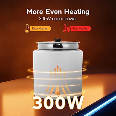 Commercial-Grade Soup Warmer, Iron Buffet Soup Warmer with Detachable Stainless Steel Inner Pot