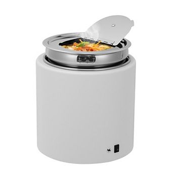 Commercial-Grade Soup Warmer, Iron Buffet Soup Warmer with Detachable Stainless Steel Inner Pot