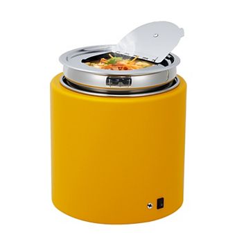Commercial-Grade Soup Warmer, Iron Buffet Soup Warmer with Detachable Stainless Steel Inner Pot