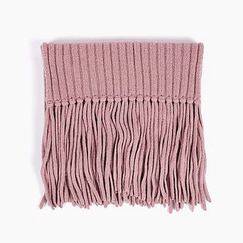 Ribbed Baby Alpaca Fringe Scarf