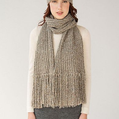 Ribbed Baby Alpaca Fringe Scarf