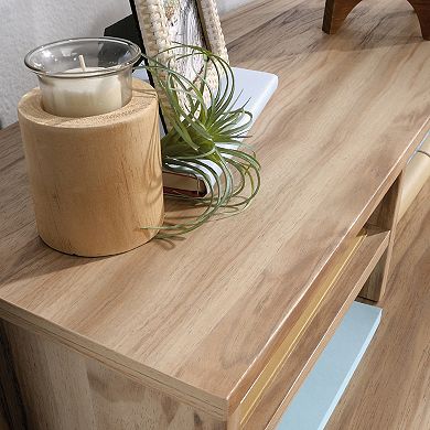 30" Storage Cabinet with Bookcase, Open Storage Cubbies, Multi-Compartment, Brown