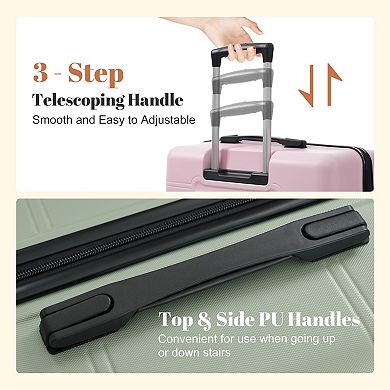 6-Piece Spinner Luggage Set with Cosmetic Case, Duffel Bag and Toiletry Bag