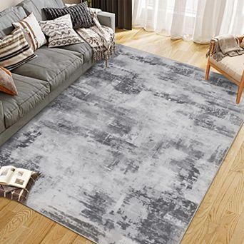 Area Rug Washable Non-Shedding Abstract Rug Soft Non-Slip Rug for Living Room Dining Room Indoor