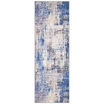 Modern Abstract Area Rugs, Machine Washable Large Soft Non Slip Runner Carpet for Living Room