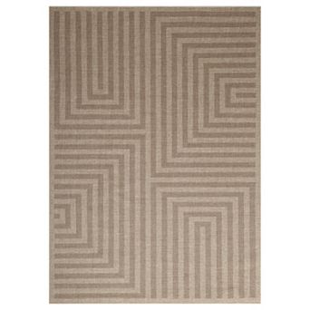 Modern Geometric Easy Jute Rug, Washable Indoor Outdoor Carpet for Living Room Patio Backyard Deck