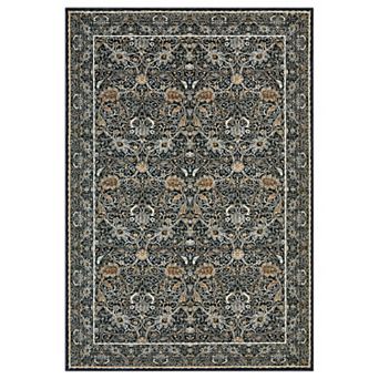 Vintage Floral Washable Area Rugs, Soft Boho Forest Botanical Flower Carpet Thin Non Slip Low Pile