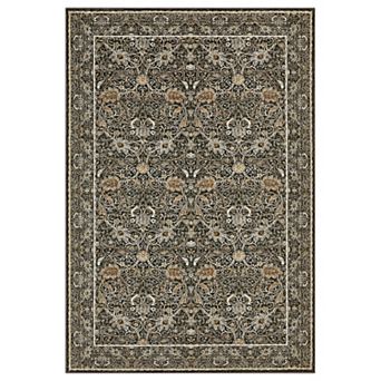 Vintage Floral Washable Area Rugs, Soft Boho Forest Botanical Flower Carpet Thin Non Slip Low Pile