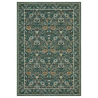 Vintage Floral Washable Area Rugs, Soft Boho Forest Botanical Flower Carpet Thin Non Slip Low Pile