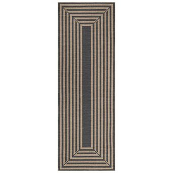 Modern Geometric Easy Jute Rug, Washable Indoor Outdoor Carpet for Living Room Patio Backyard Deck