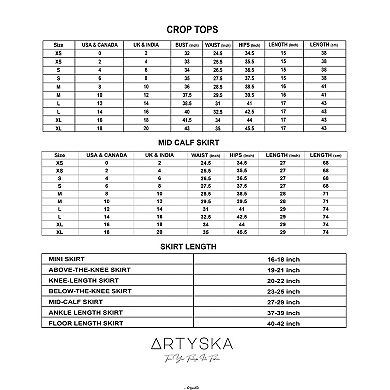 Artyska Women’s Paisley Strapless Crop Top & Tiered Midi Skirt Set