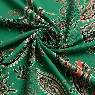 Artyska Women’s Paisley Strapless Crop Top & Tiered Midi Skirt Set