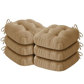 Tufted Chair Cushions with Ties Non Slip Kitchen Pads