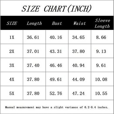 Women's Plus Size U-Neck Knit Dress Soft Short Sleeve Summer Dress