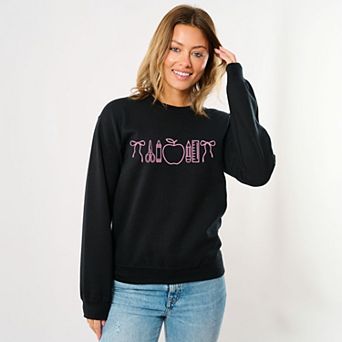 Embroidered Bows School Icons - Women's Graphic Sweatshirt