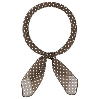 Women's Polka Dots Cotton Linen Scarves Retro Plain Square Neckerchief Neck Scarf