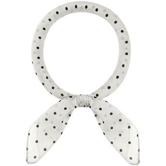 Women's Polka Dots Cotton Linen Scarves Retro Plain Square Neckerchief Neck Scarf