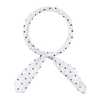 Women's Polka Dots Cotton Linen Scarves Retro Plain Square Neckerchief Neck Scarf