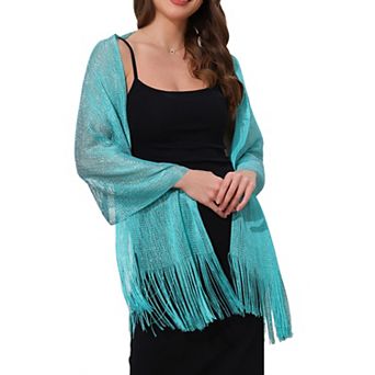 Women's Shawls and Wraps Bling Sparkly Shiny Shimmer Dressy for Wedding Party