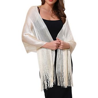 Women's Shawls and Wraps Bling Sparkly Shiny Shimmer Dressy for Wedding Party