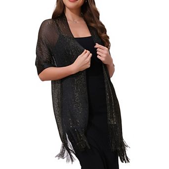 Women's Shawls and Wraps Bling Sparkly Shiny Shimmer Dressy for Wedding Party