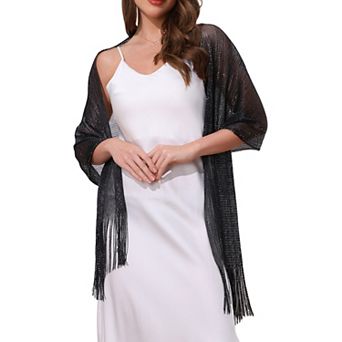 Women's Shawls and Wraps Bling Sparkly Shiny Shimmer Dressy for Wedding Party