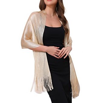 Women's Shawls and Wraps Bling Sparkly Shiny Shimmer Dressy for Wedding Party