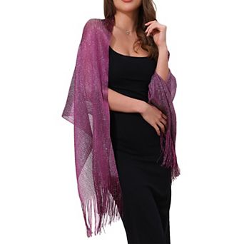 Women's Shawls and Wraps Bling Sparkly Shiny Shimmer Dressy for Wedding Party