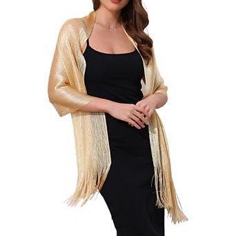 Women's Shawls and Wraps Bling Sparkly Shiny Shimmer Dressy for Wedding Party