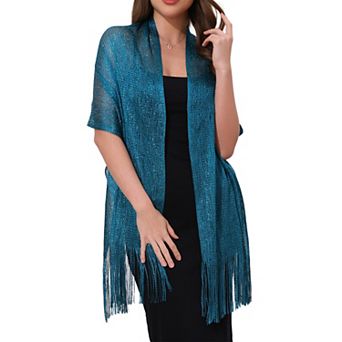 Women's Shawls and Wraps Bling Sparkly Shiny Shimmer Dressy for Wedding Party