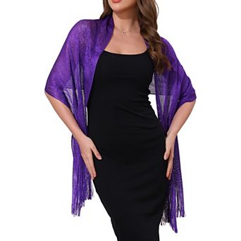 Women's Shawls and Wraps Bling Sparkly Shiny Shimmer Dressy for Wedding Party
