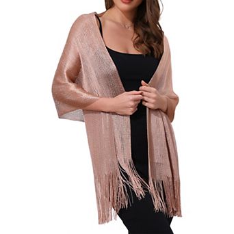 Women's Shawls and Wraps Bling Sparkly Shiny Shimmer Dressy for Wedding Party