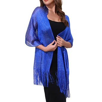 Women's Shawls and Wraps Bling Sparkly Shiny Shimmer Dressy for Wedding Party