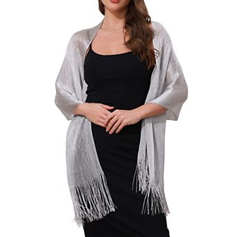 Women's Shawls and Wraps Bling Sparkly Shiny Shimmer Dressy for Wedding Party