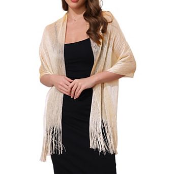 Women's Shawls and Wraps Bling Sparkly Shiny Shimmer Dressy for Wedding Party