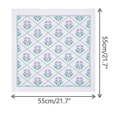 Women's Floral Printed Cotton Blended Scarves Small Square Headscarf Neckerchief