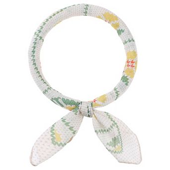 Women's Floral Printed Cotton Blended Scarves Small Square Headscarf Neckerchief