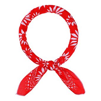 Women's Floral Printed Scarves Small Square Flowers Headscarf Neckerchief