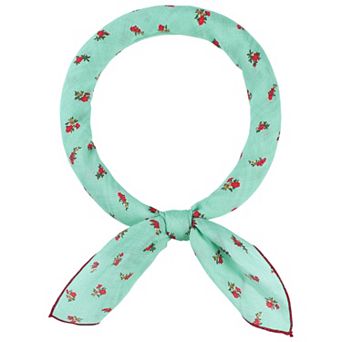 Women's Floral Printed Scarves Small Square Flowers Headscarf Neckerchief