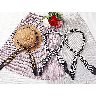 Women's Printed Satin Large Square Scarves Silky Neck Scarf Neckerchief Head Wrap