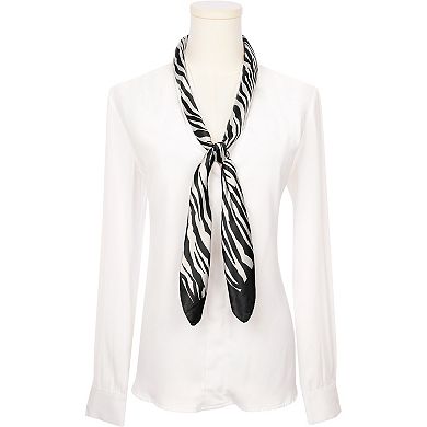 Women's Printed Satin Large Square Scarves Silky Neck Scarf Neckerchief Head Wrap