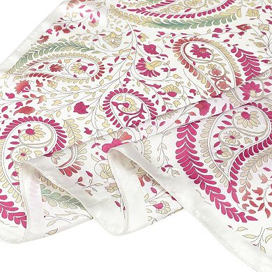 Women's Floral Printed Satin Square Scarf Headscarf Neck Scarves Neckerchief