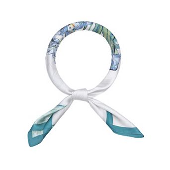 Women's Floral Printed Satin Square Scarf Headscarf Neck Scarves Neckerchief