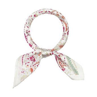 Women's Floral Printed Satin Square Scarf Headscarf Neck Scarves Neckerchief