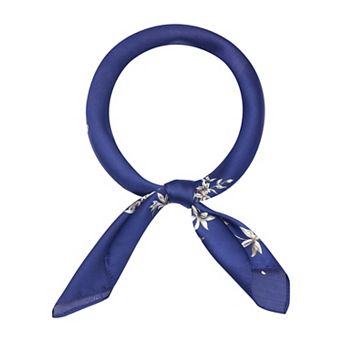 Women's Floral Printed Satin Square Scarf Headscarf Neck Scarves Neckerchief