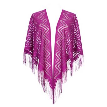 Shawls and Wraps for Women Lace Mesh Fringe Triangle Scarves for Wedding Formal Party