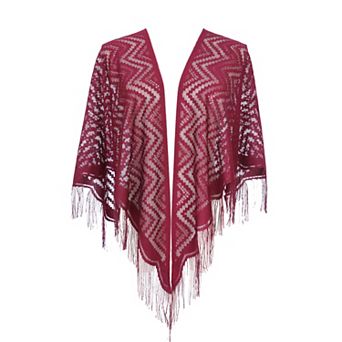 Shawls and Wraps for Women Lace Mesh Fringe Triangle Scarves for Wedding Formal Party