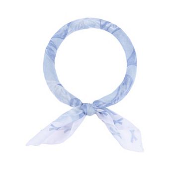 Women's Bow Printed Blended Cotton Scarves Small Square Headscarf Neckerchief