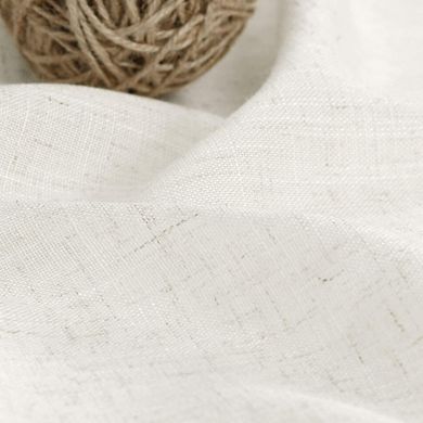 Great Ambitions 96" Ivory Linen Curtains - Semi Sheer Light Filtering Back Tab, 2 Panels